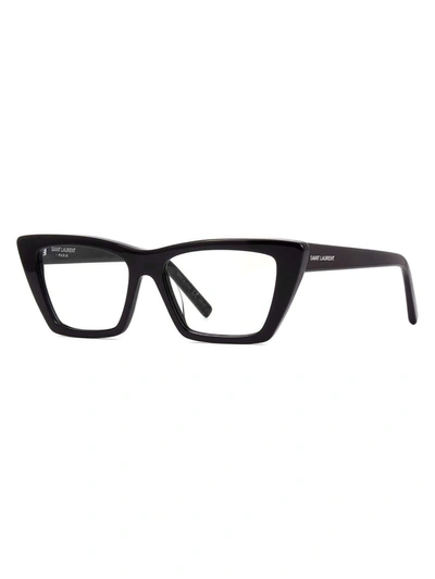 Shop Saint Laurent Sl 276 Mica Sunglasses In Black Black Grey