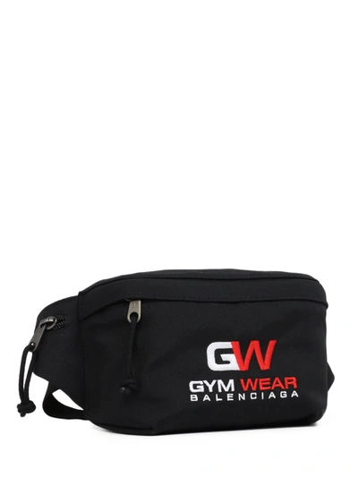 Shop Balenciaga Gym Wear Belt Bag In Black