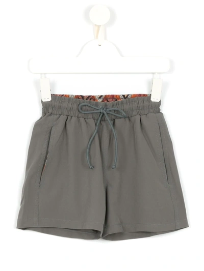 Shop Lygia & Nanny Mike Swim Shorts In Grey