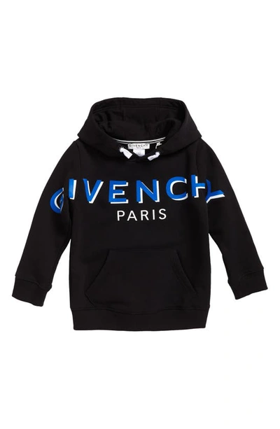 Shop Givenchy ' Shadow Logo Hoodie In 09b Black