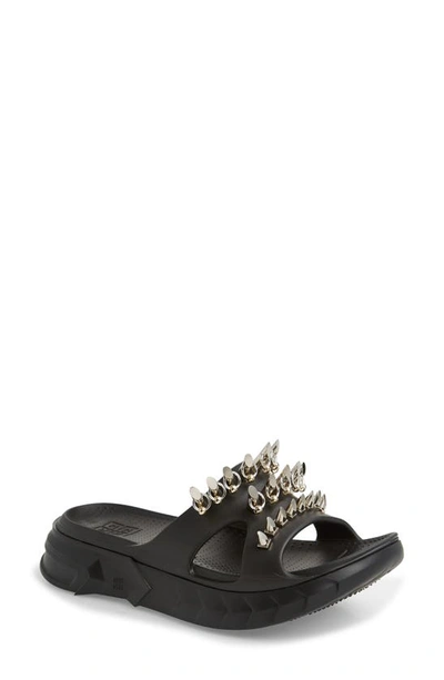 Shop Givenchy Marshmallow Stud Slide Sandal In Black