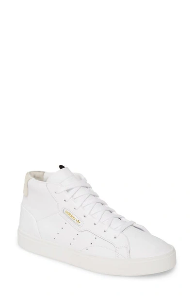 Shop Adidas Originals Sleek Mid Sneaker In White/ White/ Crystal White