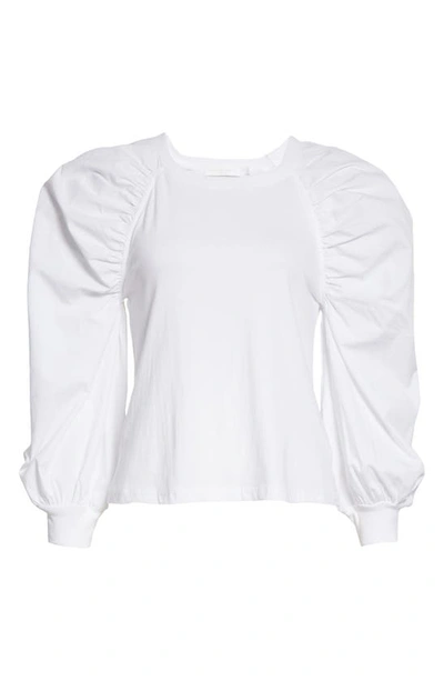 Shop Jonathan Simkhai Standard Bowie Organic Cotton Top In White