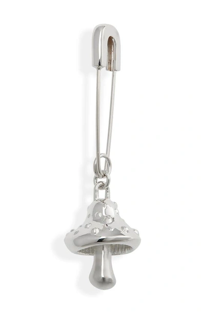 Shop Ambush Mushroom Charm Single Earring In Silver