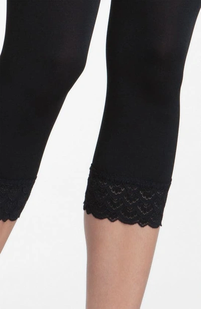 Wolford peacock Lace Capri Leggings In Black ModeSens