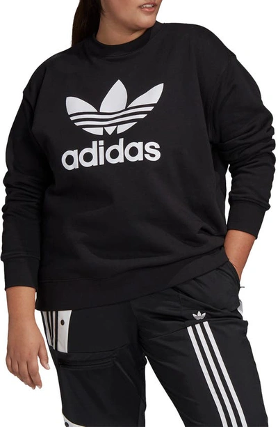 adidas Originals cotton sweatshirt Trefoil Crew Sweatshirt women's