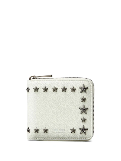 Shop Jimmy Choo Lawrence Zipped Wallet In White