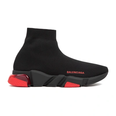 Shop Balenciaga Speed Clear Sole Trainers Shoes In Black