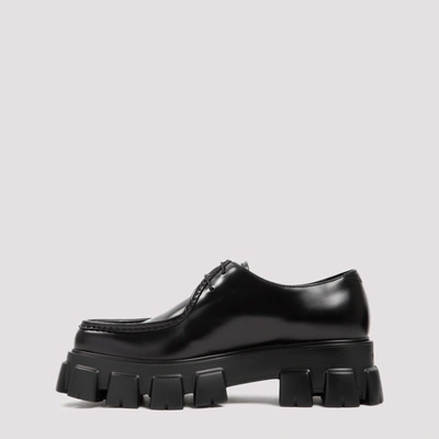 Shop Prada Monolith Sharo Shoes In Black