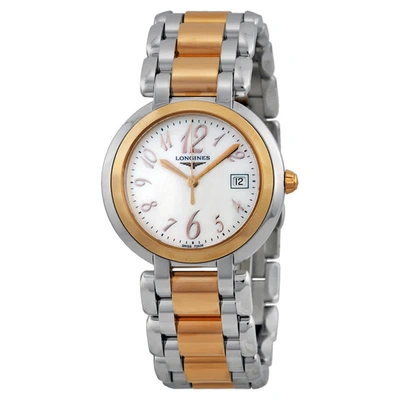 Shop Longines Prima Luna Mother Of Pearl Dial Steel And Rose Gold Ladies Watch L81125836 In Gold Tone,mother Of Pearl,pink,rose Gold Tone,silver Tone,two Tone