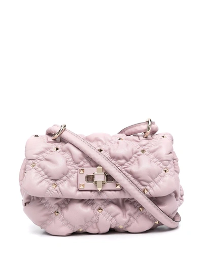 Shop Valentino Small Spikeme Shoulder Bag In Rosa