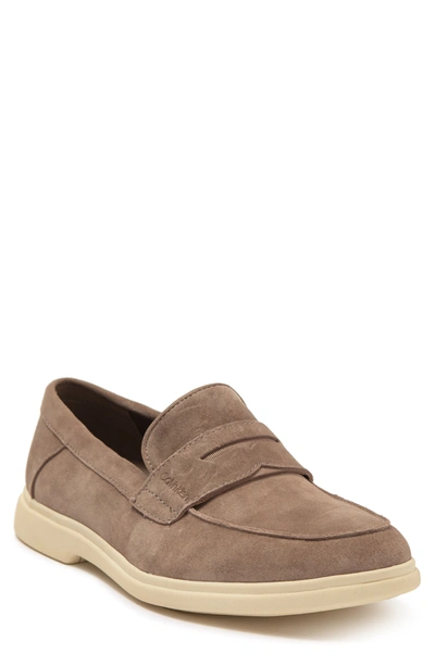 Shop Calvin Klein Trapper Penny Loafer In Taupe / Taupe