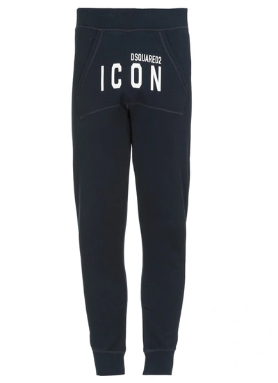 Shop Dsquared2 Icon Trackpant In Navy Blue-white