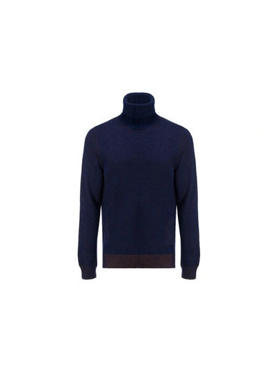 Shop Malo Turtleneck Sweater In Blue