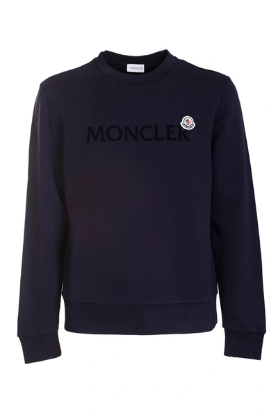 Shop Moncler Sweatshirt In Blu