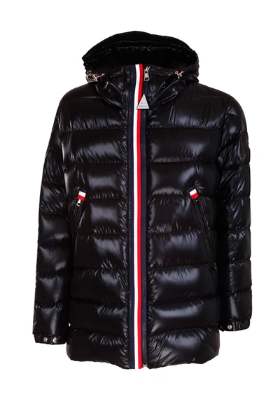 Shop Moncler Courcillon Down Jacket Crafted In Nero
