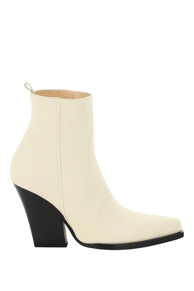 Shop Magda Butrym Cowboy Boots In Cream (white)
