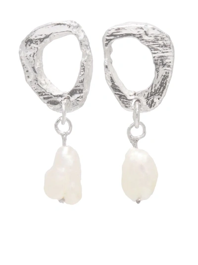 Shop Loveness Lee Dio Pearl Earrings In Silber