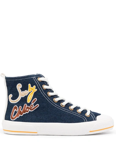 Shop See By Chloé Aryana High-top Trainers In Blau