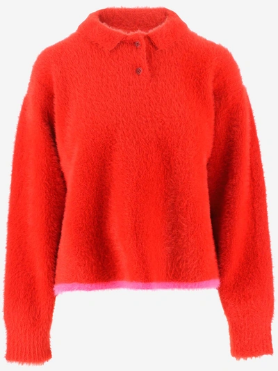 Shop Jacquemus Sweaters In Rosso