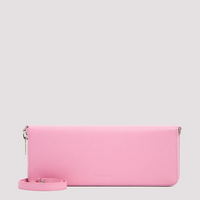 Balenciaga Pink Leash Clutch Wallet In Pink &amp; Purple | ModeSens