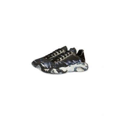 Shop Moschino Nylon Painting Teddy Shoes In Black
