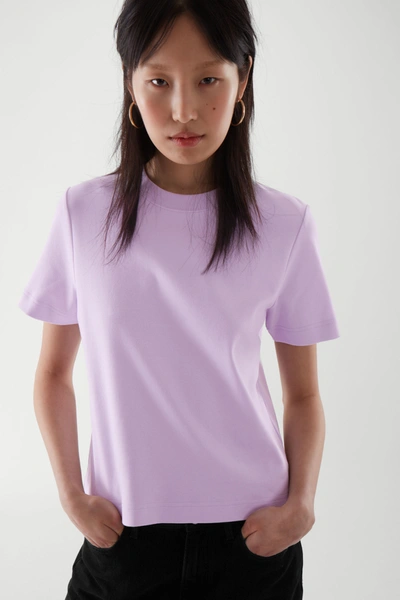 Shop Cos Slim-fit T-shirt In Lilac