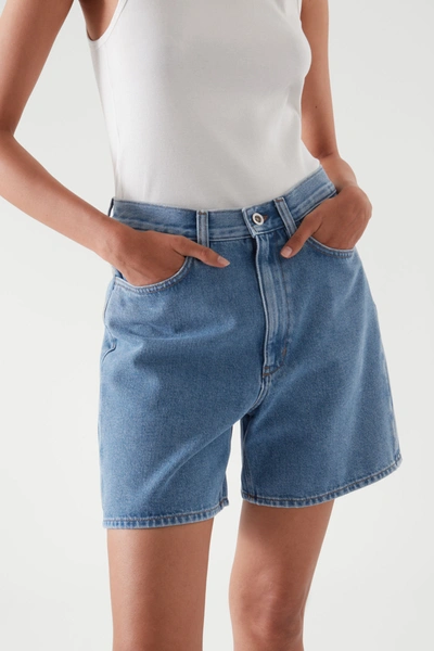 Cos Relaxed-fit Denim Shorts In Light Blue | ModeSens
