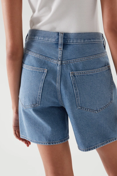 Shop Cos Relaxed-fit Denim Shorts In Light Blue