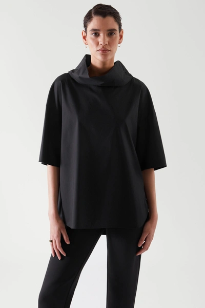 Cos Roll Neck Tunic Top In Black | ModeSens