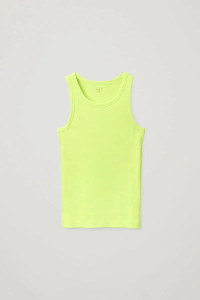 Shop Cos Ribbed Tank Top In Yellow
