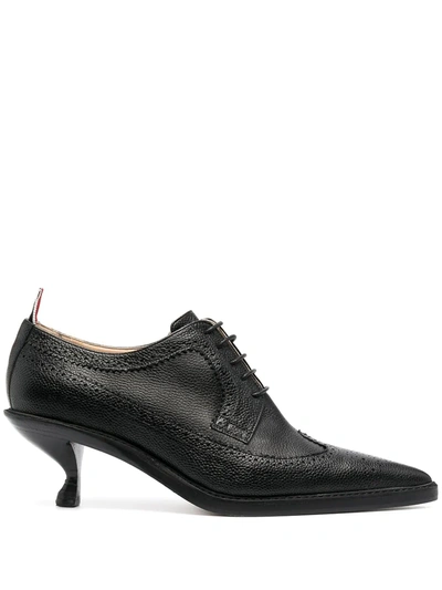 Shop Thom Browne Longwing Brogues With Sculpted Heel In Black