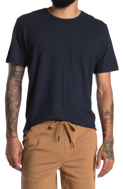 Shop Rag & Bone Core Slub Knit T-shirt In Navy