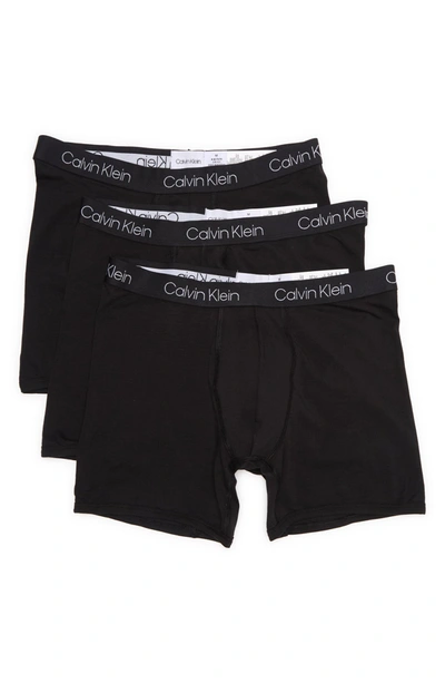 Shop Calvin Klein 3-pack Boxer Briefs In Black