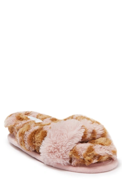 Shop Abound Faux Fur Santana Slipper In Pink Leopard
