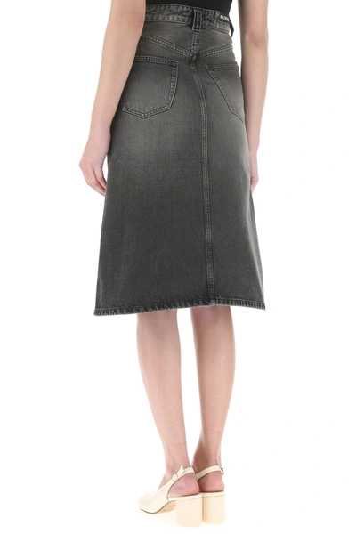 Shop Balenciaga Grey Denim Skirt Nd  Donna 34f