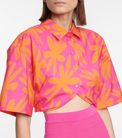 Shop Jacquemus La Chemise Ballu Cotton-blend Shirt In Pink