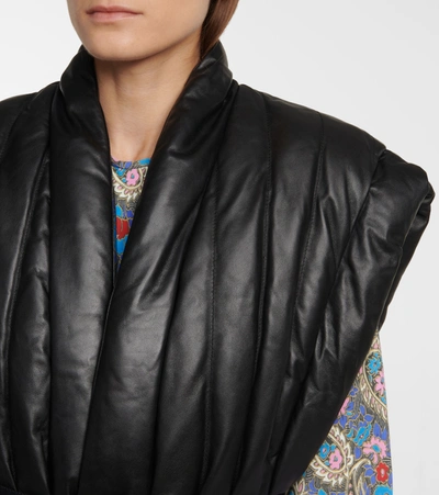 Shop Isabel Marant Ajali Leather Jacket In Black