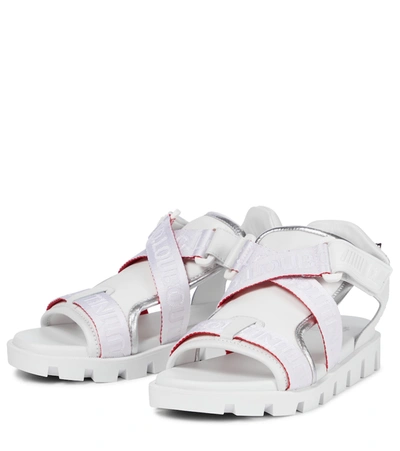Shop Christian Louboutin Velcrissimo Sandals In White