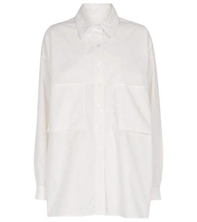 Shop Lemaire Cotton Poplin Shirt In White