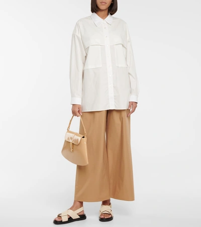 Shop Lemaire Cotton Poplin Shirt In White