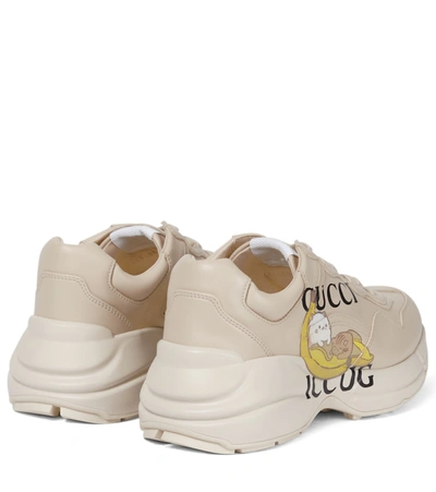 Shop Gucci Bananya© Rhyton Sneakers In White