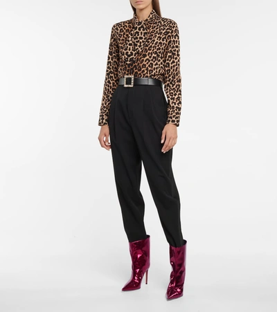 Alexandre Vauthier Raquel 105 Patent Leather Ankle Boots In Pink