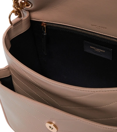 Shop Saint Laurent Niki Medium Leather Shoulder Bag In Beige