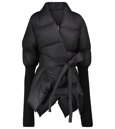 Shop Rick Owens Quilted Down And Virgin Wool Jacket In Black