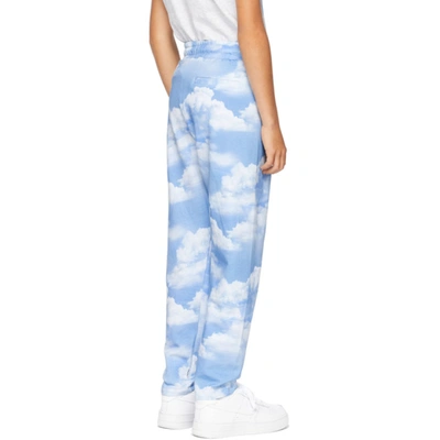 Shop Molo Kids Blue & White Clouds Aurora Lounge Pants