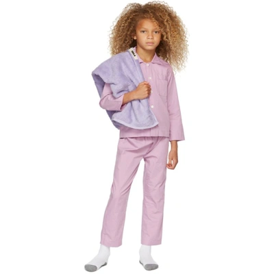 Shop Tekla Ssense Exclusive Kids Purple Sleepwear Set In Purple Pink