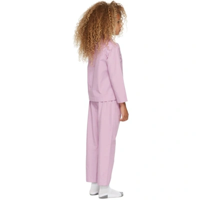 Shop Tekla Ssense Exclusive Kids Purple Sleepwear Set In Purple Pink