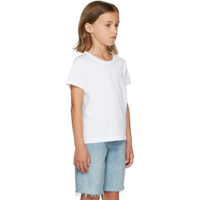 Shop Acne Studios Kids White Patch T-shirt In Optic White