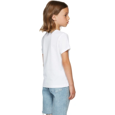 Shop Acne Studios Kids White Patch T-shirt In Optic White